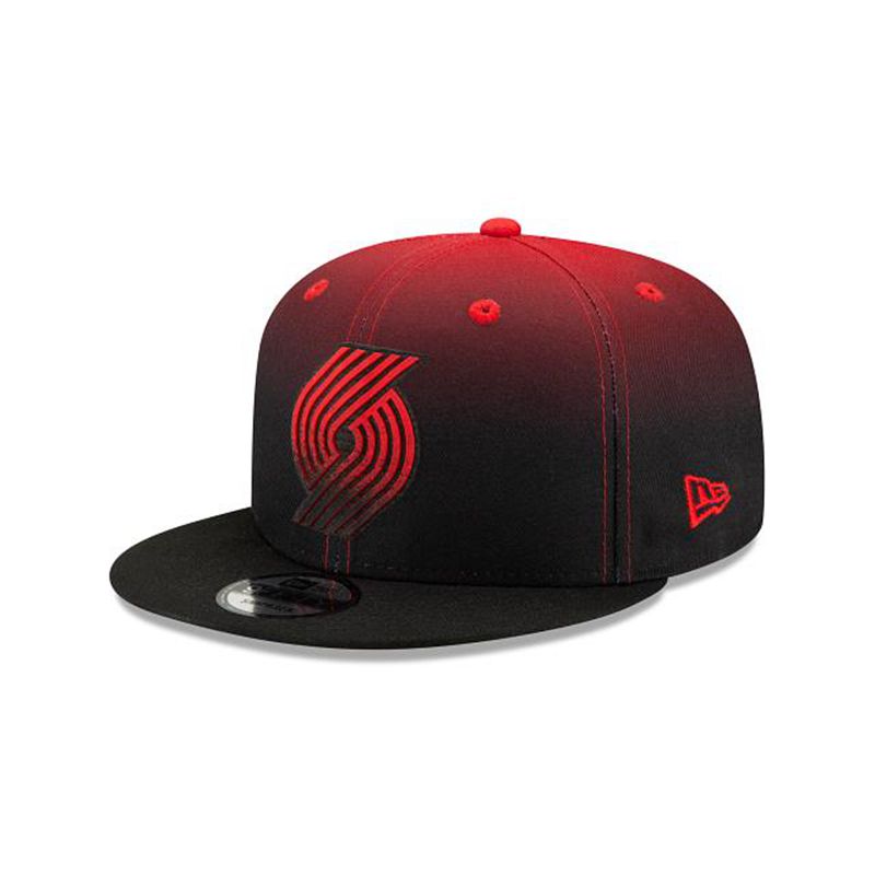 NBA Portland Trail Blazers Back Half 9Fifty Snapback (UWC3310) - Black New Era Caps